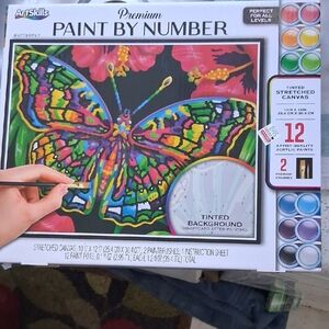 Vibrant Butterfly Paint-by-Number Kit - Multicolor